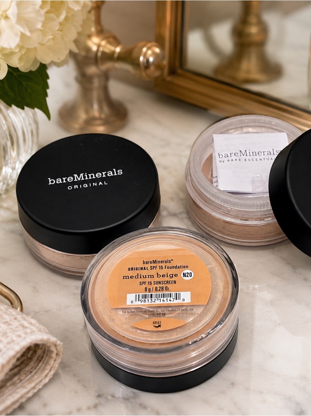 BareMinerals Medium Beige original foundation  3 jars